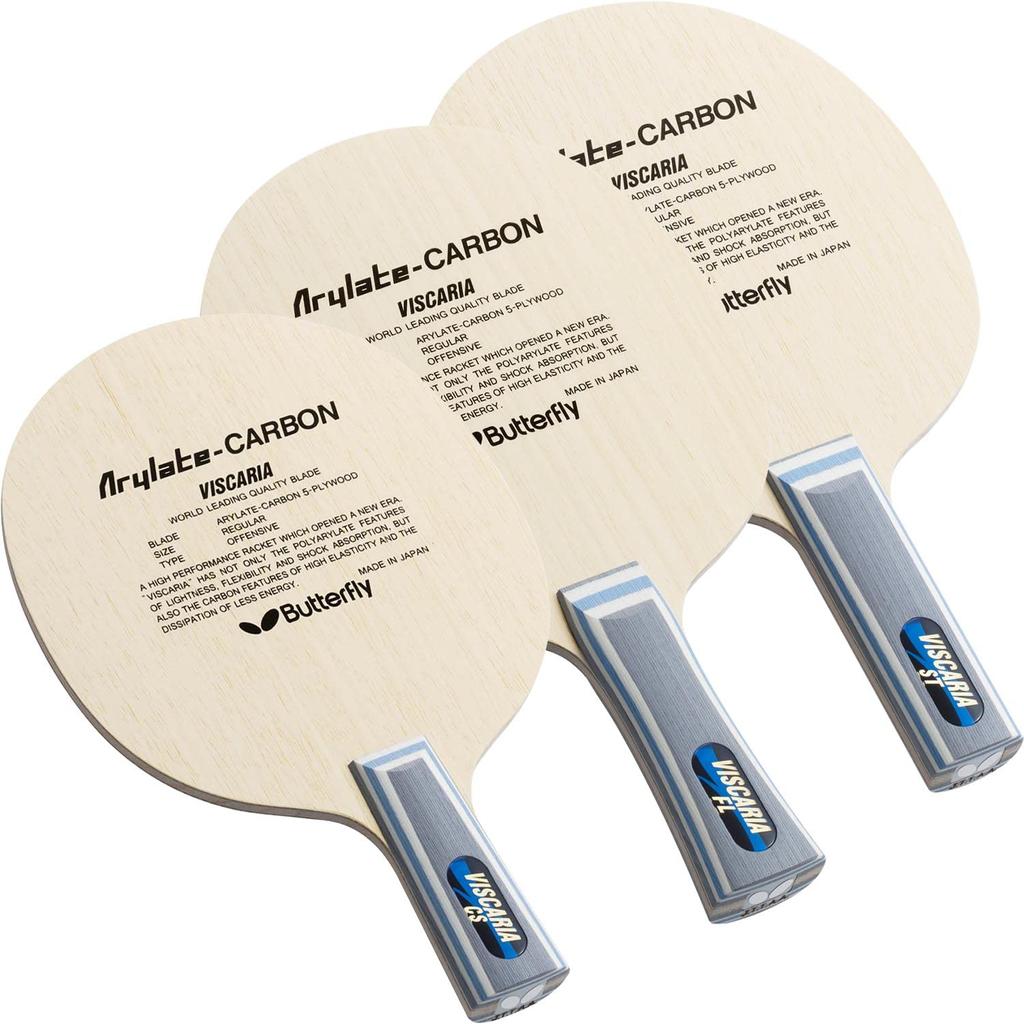 Ракетка для настольного тенниса Butterfly Viscaria Shakehand Attack, специальный материал, прямая 30044
