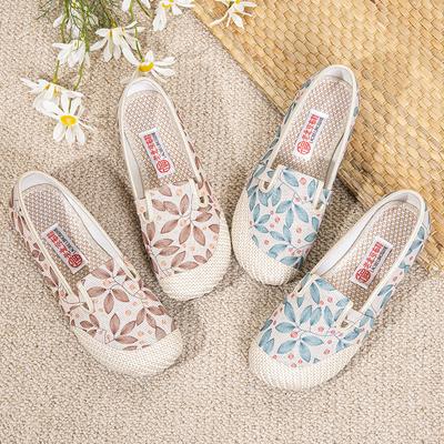 Старые ******* матерчатые туфли женские ****** и осенние педальные туфли на подошве из дерьма для матерей льняные дышащие женские матерчатые туфли в этническом стиле вышитые туфли