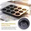 Carbon Steel Cupcake Tin 12-Cup Design Baking Pan Tea Cakes Bakeware Tray  Home Baking