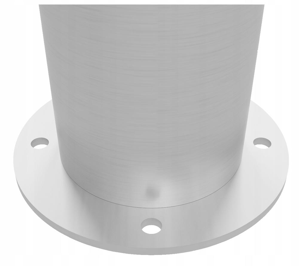 Stainless steel parking bollard 60.3 x 1200 straight lock barrier