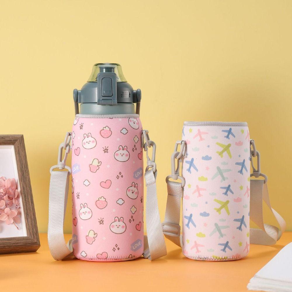 1300/1700ml Water Bottle Cover Bag With Strap Neoprene Water Pouch Holder Shoulder Strap Black Bottle Carrier Insulat Bag