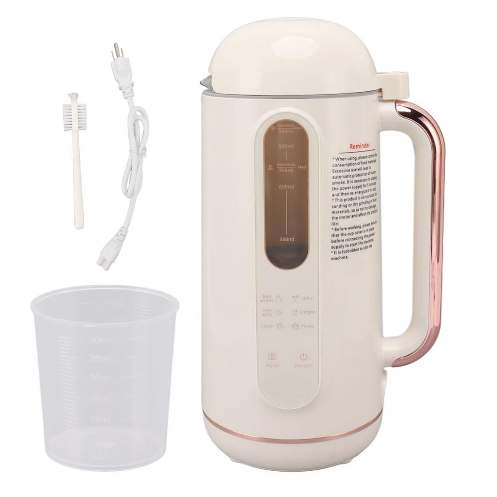 Soy Milk Maker Automatic High Speed Blender Creamy White Multifunctional Nut Milk Maker for Home