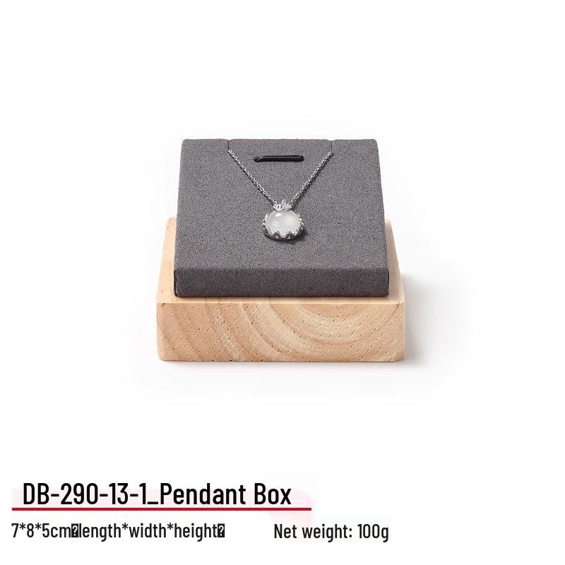 Деревянная подставка для украшений из массива дерева для серег, колец и ожерелий с нефритовым подносом