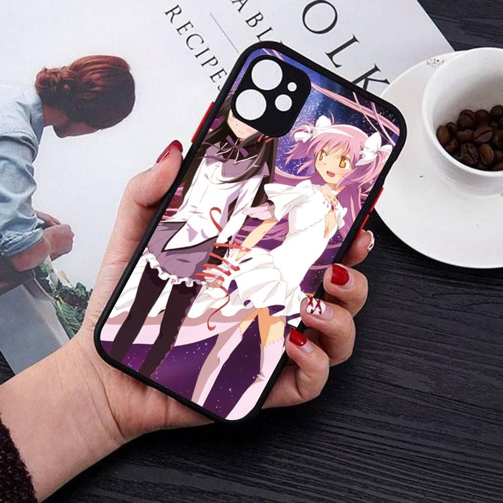 Чехол для телефона Puella Magi Madoka Magica для iPhone 14 11 12 13 Mini Pro Max 8 7 Plus X XR XS MAX Полупрозрачный матовый чехол