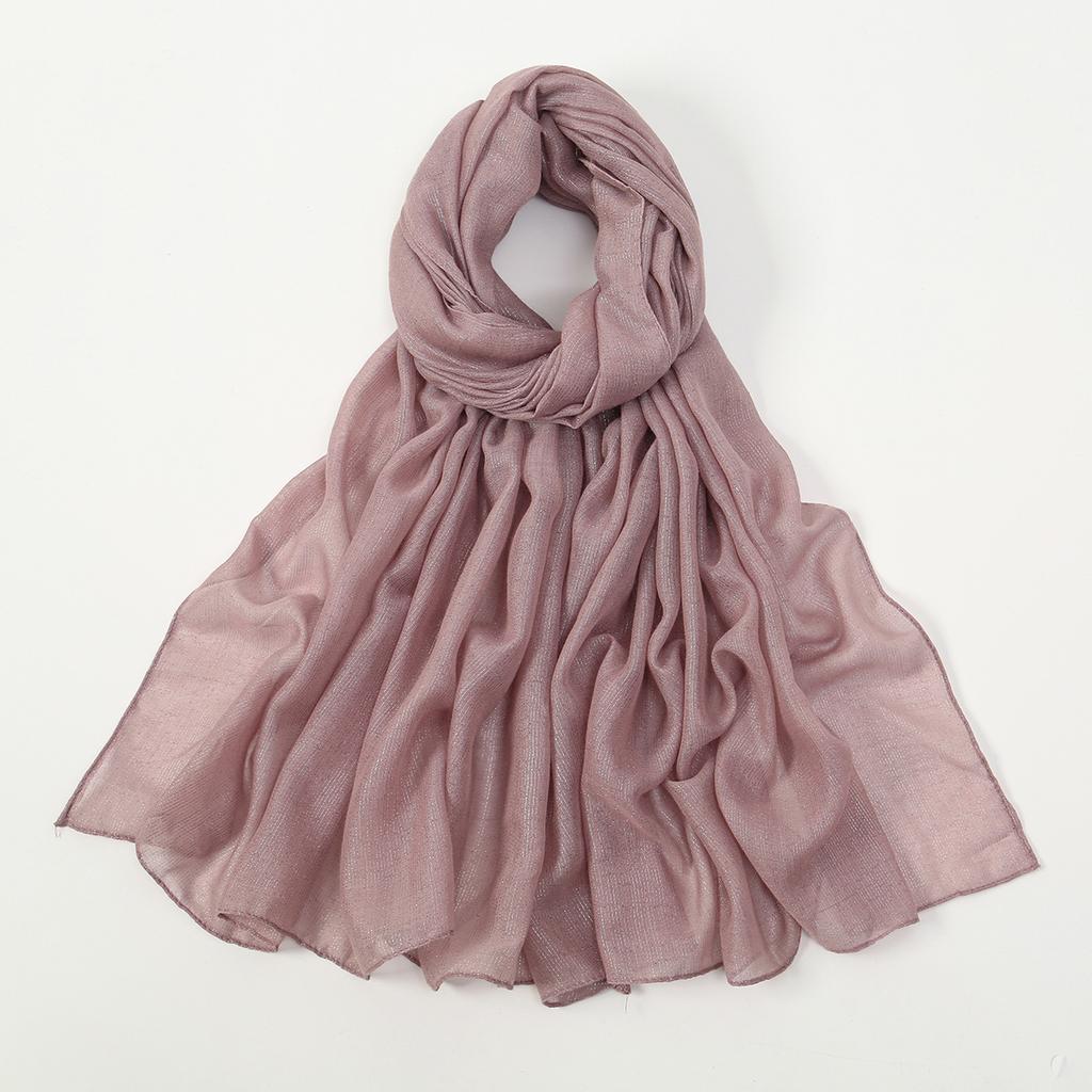 Big Size Pleated Shimmer Cotton Hijab Scarf For Women Muslim Long Shawls Solid Headscarf Wraps Islamic Headband Turban 180*90cm