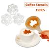 Латте Капучино Кухонные Инструменты Сито с Порошком Модель для Кофейного Рисунка Трафареты для Кофе Форма для Распыления Пены