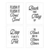 Set Of 4 Funny Pictures Canvas Paintings Bathroom Wall Art Decor, Wall Decor, Home Decor, Room Decor