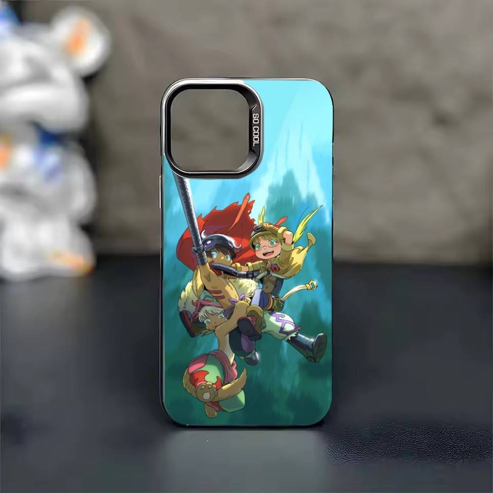 M-Чехол для телефона с аниме Made In Abyss для iPhone 17,16,15,14,13,12,11,Pro Max,Plus Конфетный Серебристый Чехол