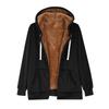 Lined Jacket Women Flannel Winter Warm Fleece Zip Up Hooded With Side Pockets Fall Outfits For Women