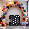 With White Light Black 3FT 91.5cm Marquee Numbers – Fits Birthdays, Anniversaries, Back-to-School & Retirements – Adorn with Balloons/Flowers