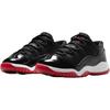 Air Jordan 11 Retro Low PS Bred 2025 Kids Sneakers Black White Varsity-Red FV5116-006