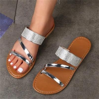 Модные женские сандалии, модная обувь на плоской подошве, дышащие легкие нескользящие женские шлепанцы