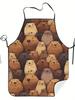 Cute Beaver Apron Cooking Restaurant Printed 2D Print Design