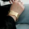 Новый Золотой Браслет-Браслет Металлический Раскрывающийся Браслет Аксессуары для Украшений Однотонный Массивный Браслет-Браслет Панк Сплав Неправильной Формы Напульсник