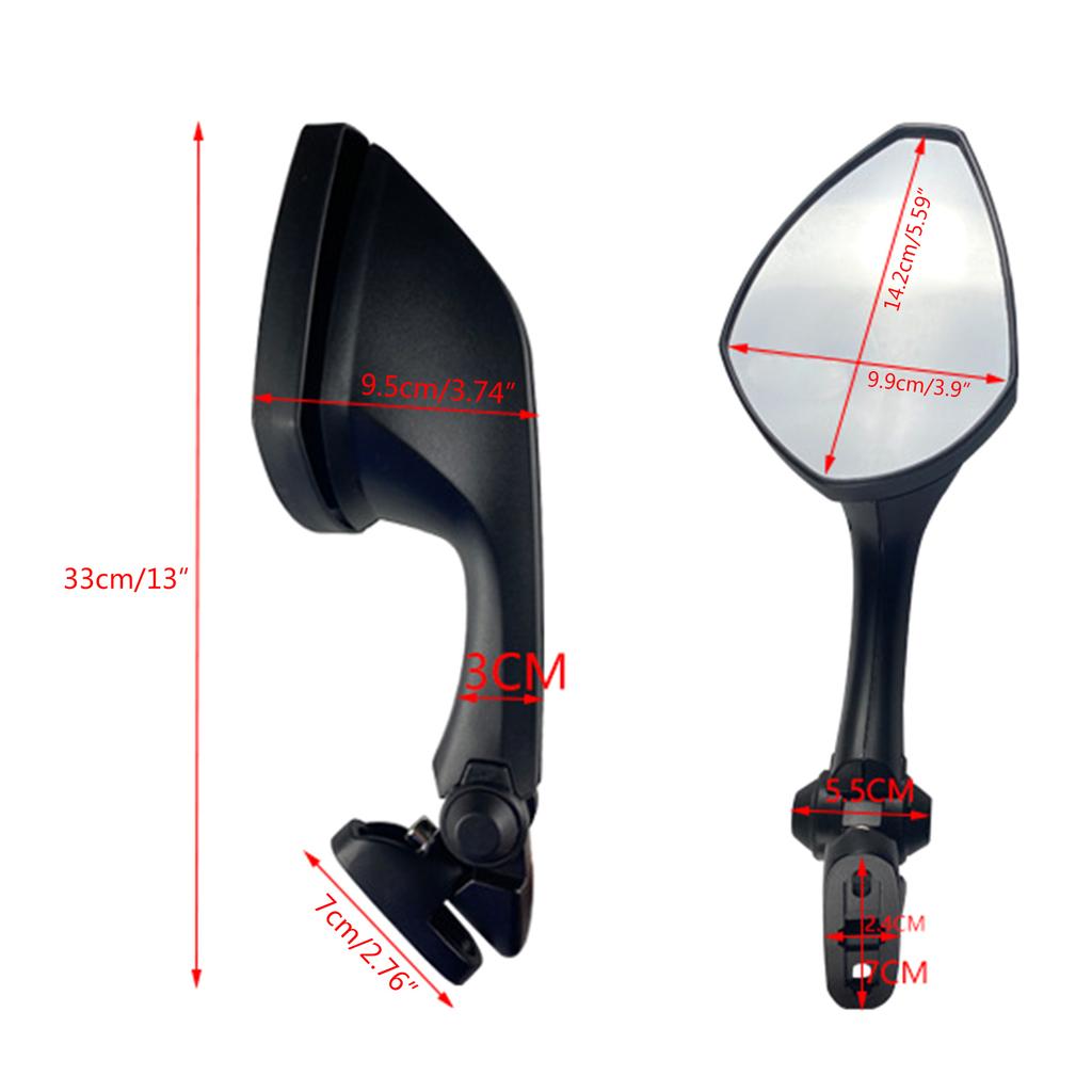 Черные боковые зеркала для мотоцикла