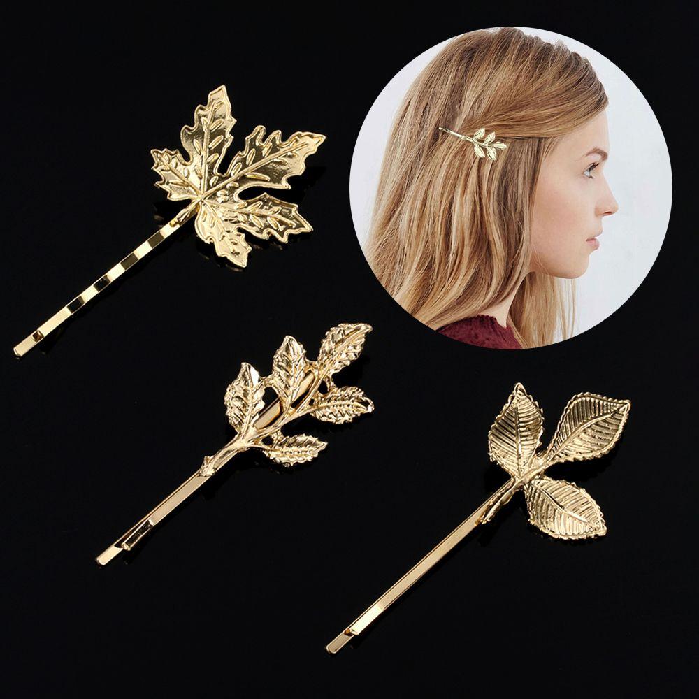 Металлические аксессуары для волос Инструмент для укладки волос Заколки Женская заколка для волос Форма листа Свадебные шпильки для волос