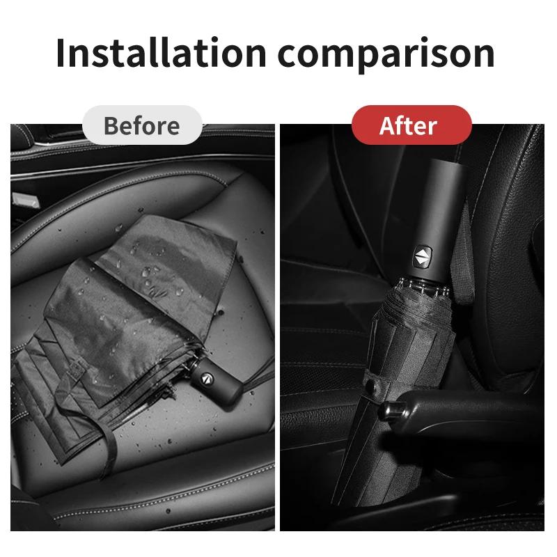 Car Sticker 2025 New For Skoda 12 Bone Car Automatic Folding Umbrella Sunshade Accessories Rapid Kodiaq Karoq Fabia Kamiq MK3 Ro