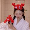 Performance Prop Wash Face Plush Crab Hair Hoop Female Headwear Cartoon Headdress Lobster Headband