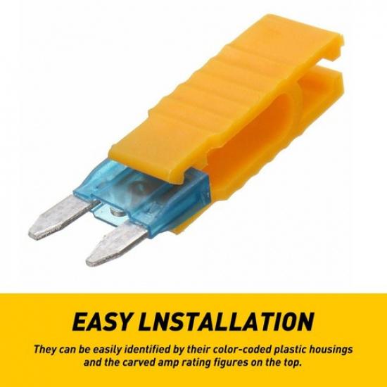 220Pcs Car Assorted Auto Fuse Replacement Regular Fuses Size Blade ATO ATC ATM