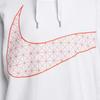 Nike Женский повседневный худи средней длины белого цвета