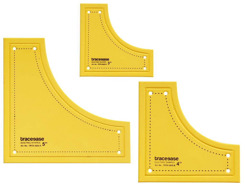 Traceease Набор трафаретов для лоскутного шитья Drunkard's Quilting Template Stencils Set of 3, 3"/4"/5" дюймов DIY Sewing Quilt лоскутные шаблоны для лоскутного шитья-T9