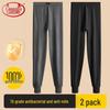 Langsha Men's 7A Antibacterial Thin Pure Cotton Thermal Base Layer Pants