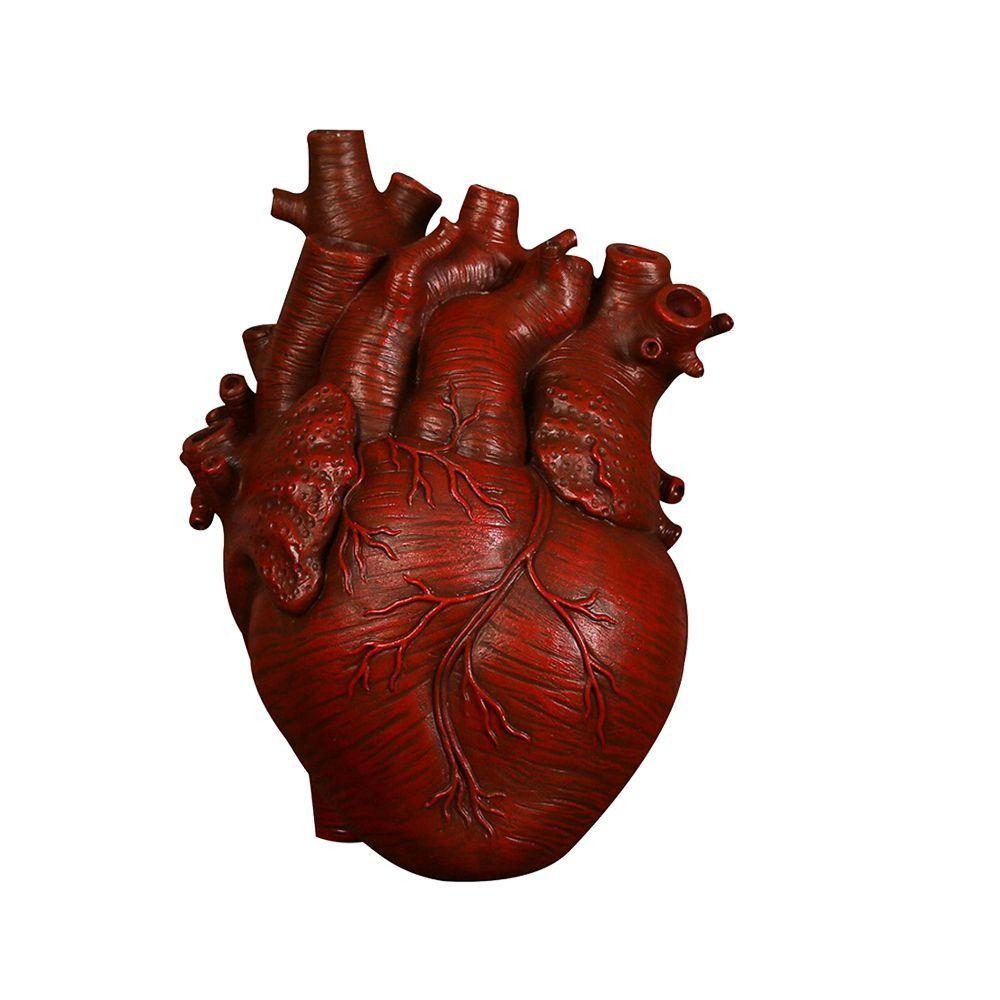 Anatomical Vase Resin Ornaments Art Style Flower Plant Container Heart Shape Flower Vase  Farmhouse