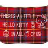 Sanrio Hello Kitty Flat Pouch Kitty Tartan (Привет, Красный)