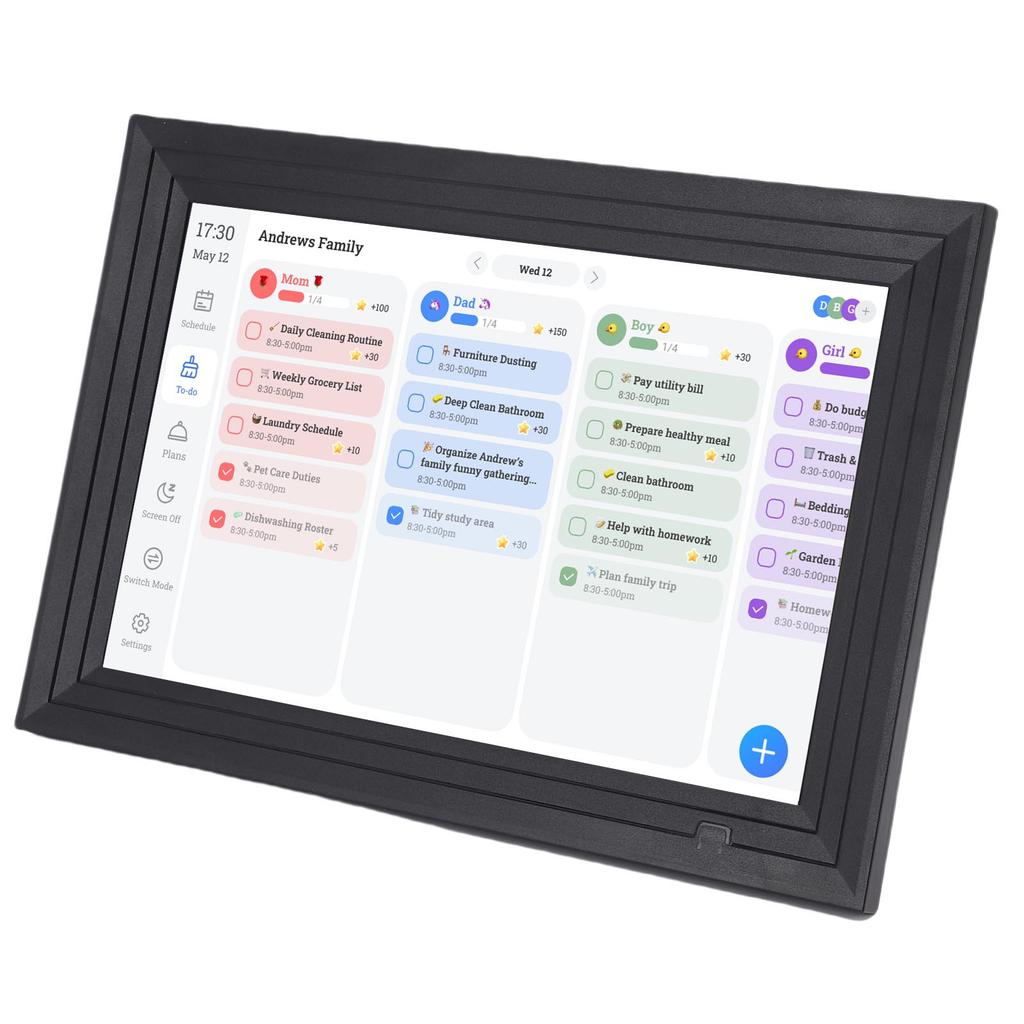 Smart Digital Calendar 10.1 Inch WiFi   Interactive Smart Family Planner Digital Picture Frame with APP for Home