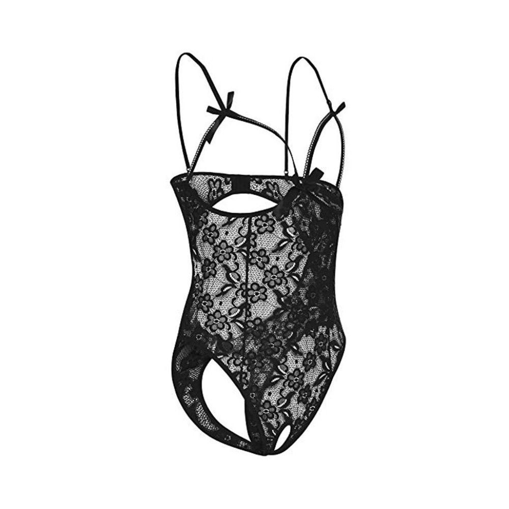 Mesh Hollow Women Underwear Open Crotch Lace Sling Nightwear Sleeveless Jumpsuits Home