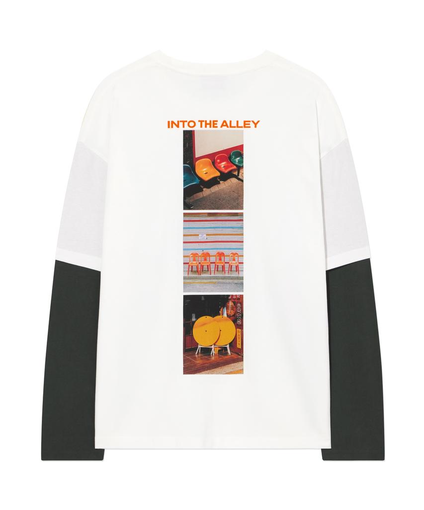 COVERNAT [Covernat X Yoshigo] Plastic Still Life Layered Long Sleeve Off White