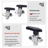 304 Stainless Steel Quick Turn 3-Way Ball Valve with Panel Mount Locking Nut for Hose PU Air Tube.