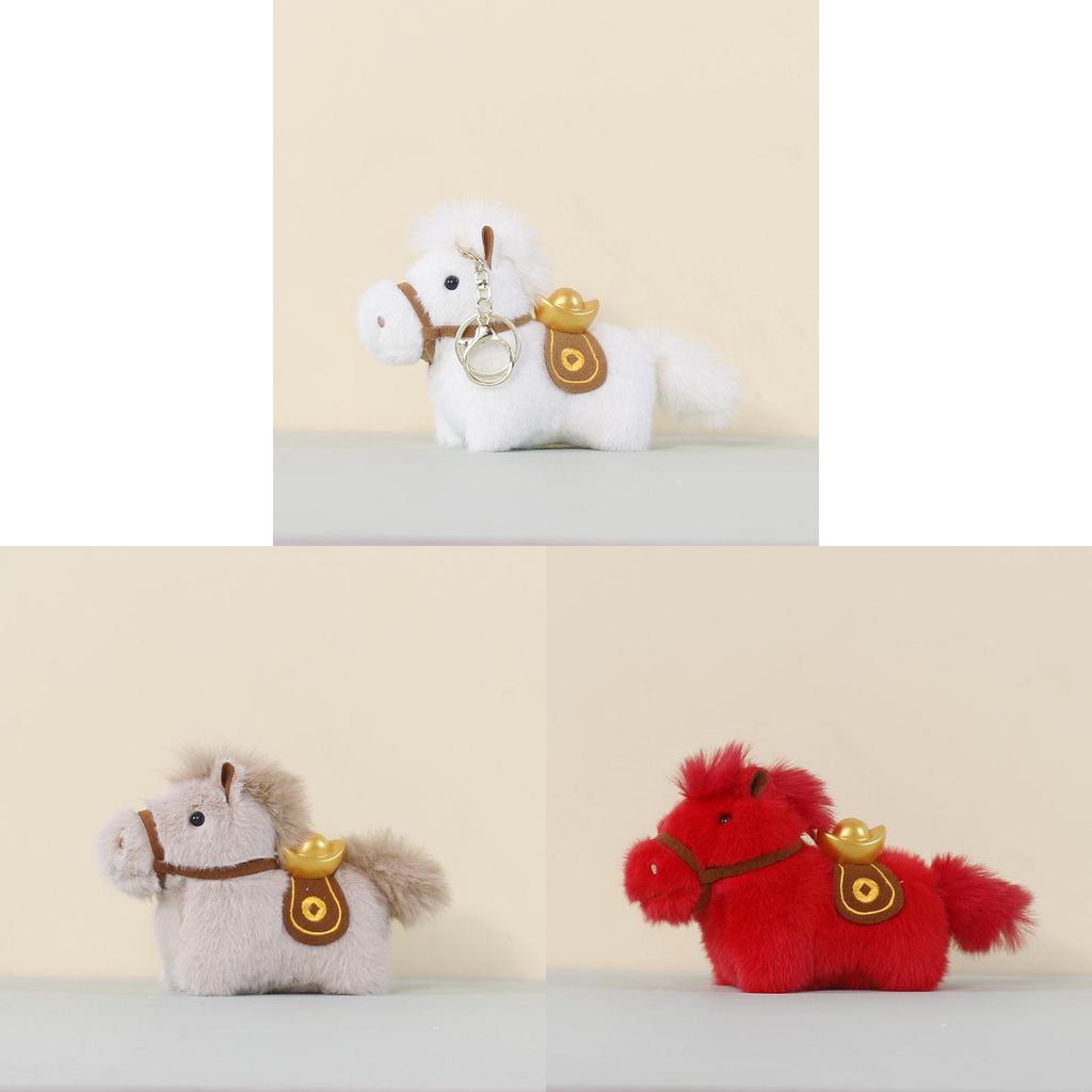 Lucky Horse Plush Doll With Short Pile Fabric For Home Decor And Gift Giving