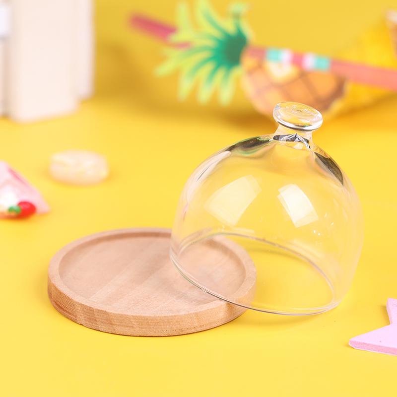 1:12 Миниатюрная кукольная банка для конфет, стеклянный поднос для десертов и фруктов, игрушка для декора кукольного домика