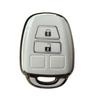 Kinotaka 2 Button Keyless TPU Key Cover for Toyota Vitz Hiace Aqua Noah Spade Succeed Ractis Lumion Key Case, White