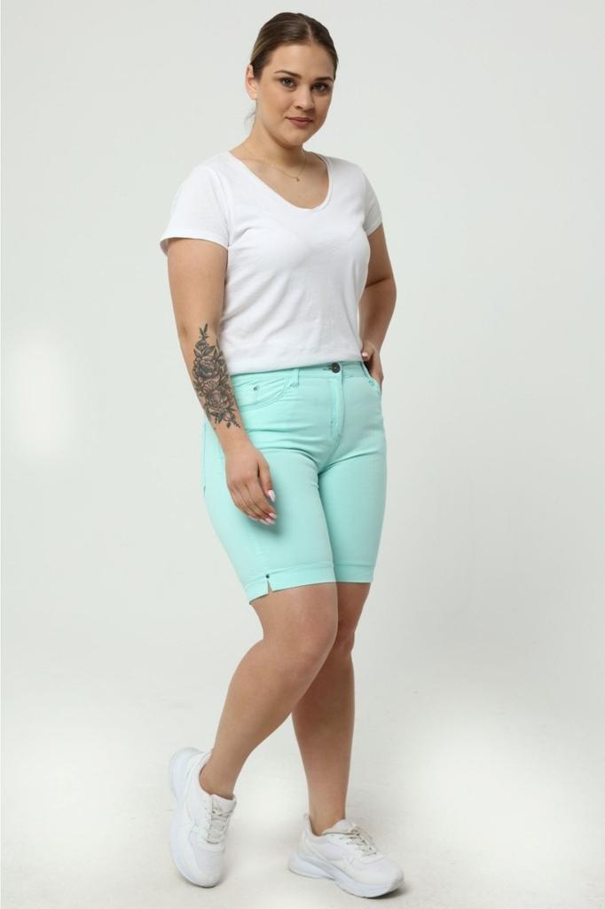 Женские модные шорты большого размера и габардиновые шорты-бермуды