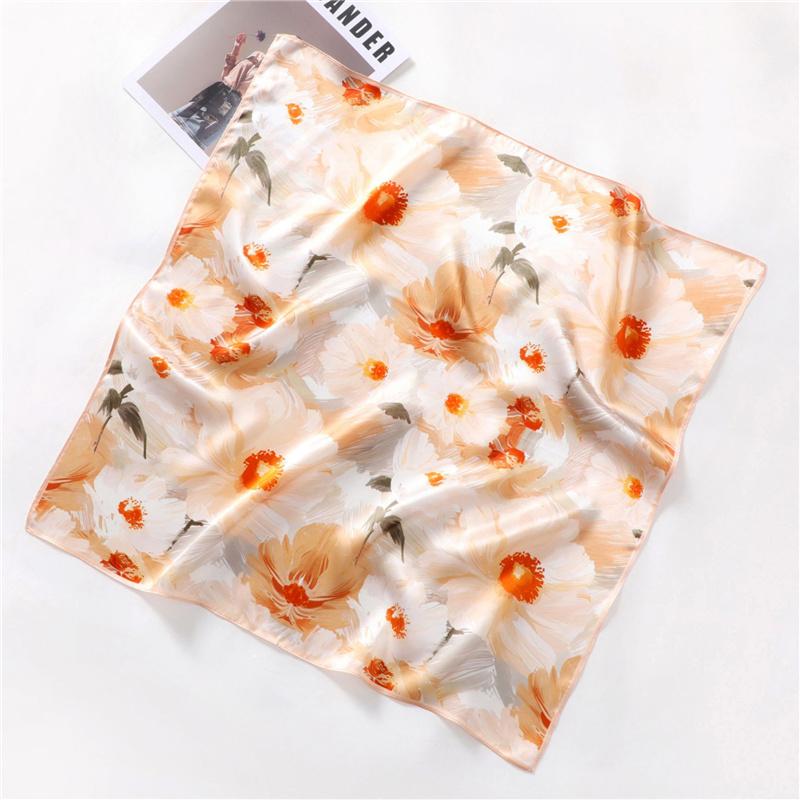 68*68cm 100% Mulberry Silk Scarf Luxury Printed Square Shawl Elegant Lightweight Soft Fashion Accessory Premium Gift for Women Chic