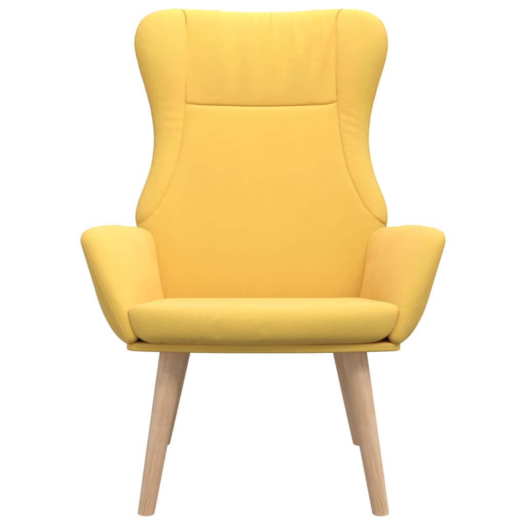 Recliner Armchair Mustard Yellow Fabric