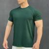 Men Summer Top with 3D Texture Round Neck Short Sleeves Loose Solid Color Muscular Men Sport T-shirt Daily Exercise Shirt