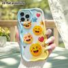Phone Case: 2D flat, fits iPhone 18, 17, 16, 15, 14, 13, 12Pro protective case, cartoon emojis, perfect Christmas and Halloween holiday gift