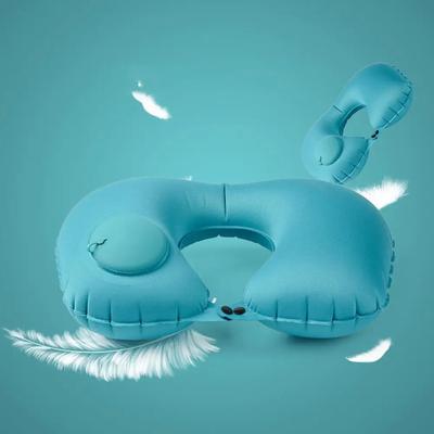 Надувная подушка для шеи U-образной формы, портативная дорожная подушка для сна и отдыха в автомобилях, поездах