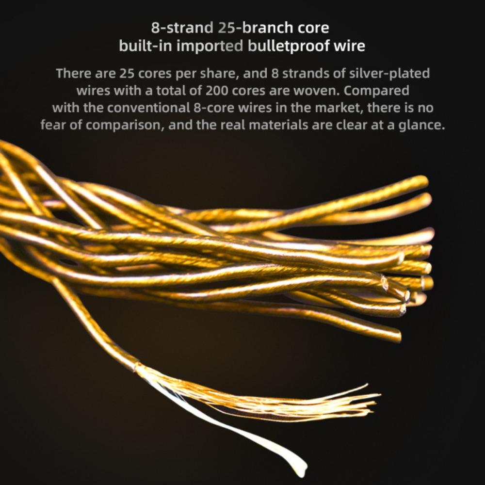 QKZ T1 Eight Silver -plated Upgrade Line 3.5 Plug 0.75 2PIN Headset Upgrade Line