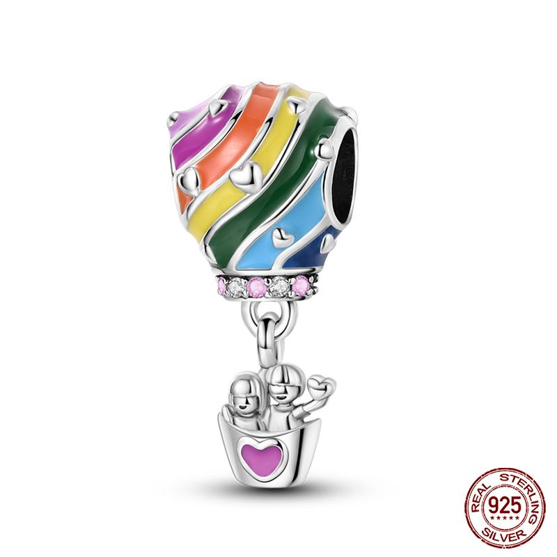 100% Медные Подвески Любовь и Мир Любовники Воздушный шар Сова Шармы Бусины Подходят для Оригинальных Браслетов Qikaola Изысканные DIY Ювелирные Изделия