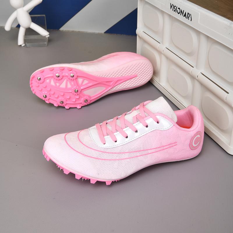 Профессиональные мужские кроссовки для легкой атлетики, противоскользящие, износостойкие, модные, эластичные, для спортсменов, спринтерские шиповки, студенческие шиповки