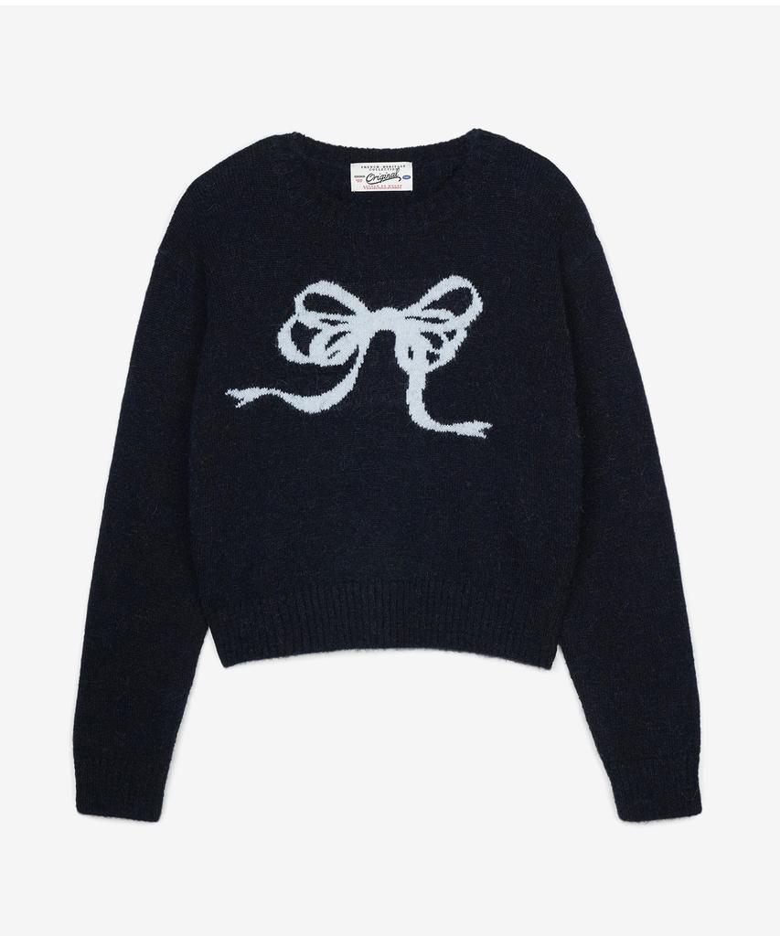 BENSIMON Ribbon Jacquard Knit - Dark Navy
