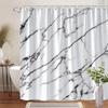Elegant Marble Shower Curtain, White with Black Veins, Luxurious Design,  Ideal for Bathroom Decor & Housewarming Gift