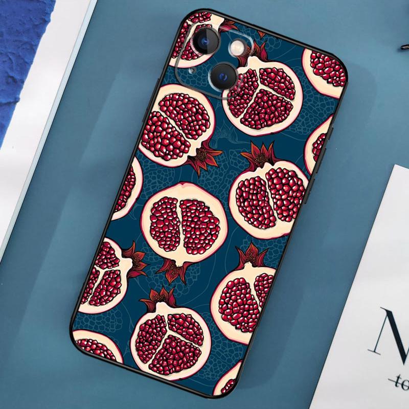 Чехол Food Fruit Red Pomegranate для iPhone 15 11 12 13 14 Pro Max 12 13 Mini X XS Max XR 7 8 Plus SE 2020 Cover Coque