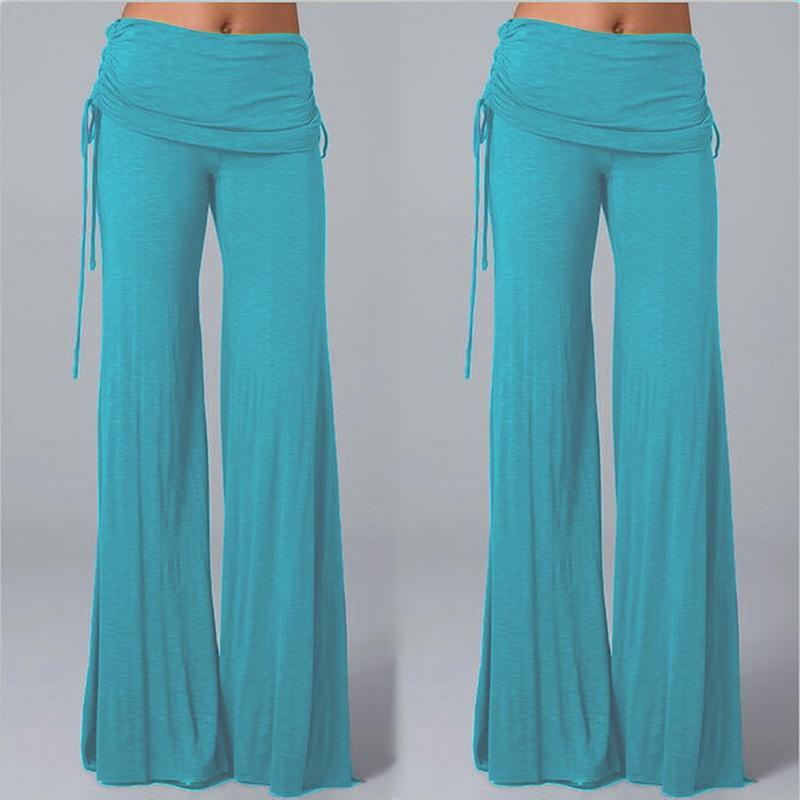 Широкие брюки женские в стиле бохо, повседневные брюки для занятий йогой и фитнесом
