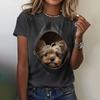 2025 Summer Women Fashion Trend Cute Cartoon Cat O-Neck Tops Tees Female Short Sleeve Clothing Ladies Vintage