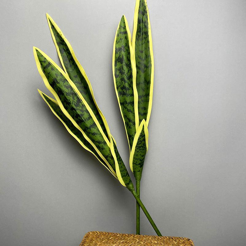 Artificial Snake Plant Agave Bonsai for Indoor & Outdoor Decor - Green Single Stem in Pot for Home or Office